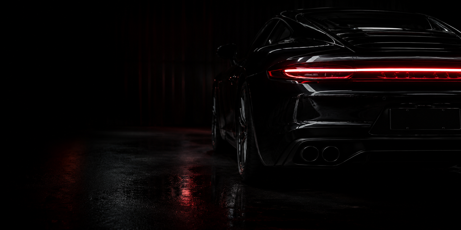Glossy black vehicle